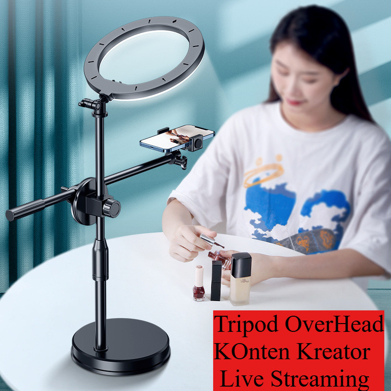 Jual Penyangga Live Streaming Tripod Overhead Stand Hp Tipe FM74
