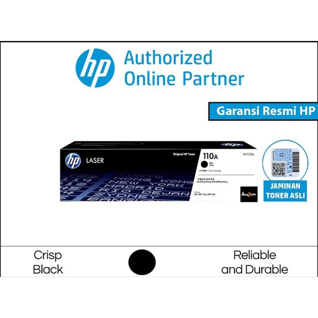 Jual Toner HP 110A Black Original Laser Cartridge [W1112A] | Shopee ...