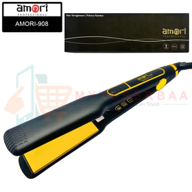AMORI 908 Catokan Rambut Plat Lebar (Wide Plate) Dengan Nano Titanium Ceramic MCH Heater MY