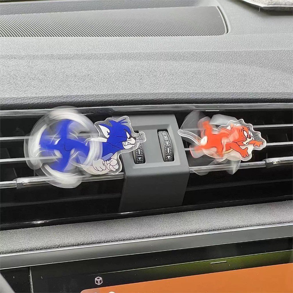 TOYBEBE New 2025 Dekorasi interior Ac Mobil Bentuk Tom and Jerry Lucu/ Doraemon / Shinchan