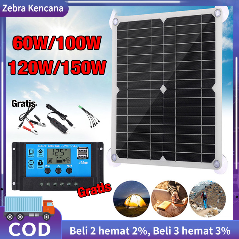 Jual 120W/150W Solar Panel Solar Charge Controller LED Display Solar ...