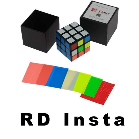 Jual Cube 3x3 RD insta 1s-solved Cube Blackbase Original | Shopee Indonesia
