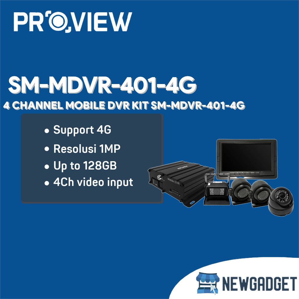 Jual PROVIEW SM-MDVR-401-4G 4 CHANNEL MOBILE DVR KIT SM-MDVR-401-4G ...