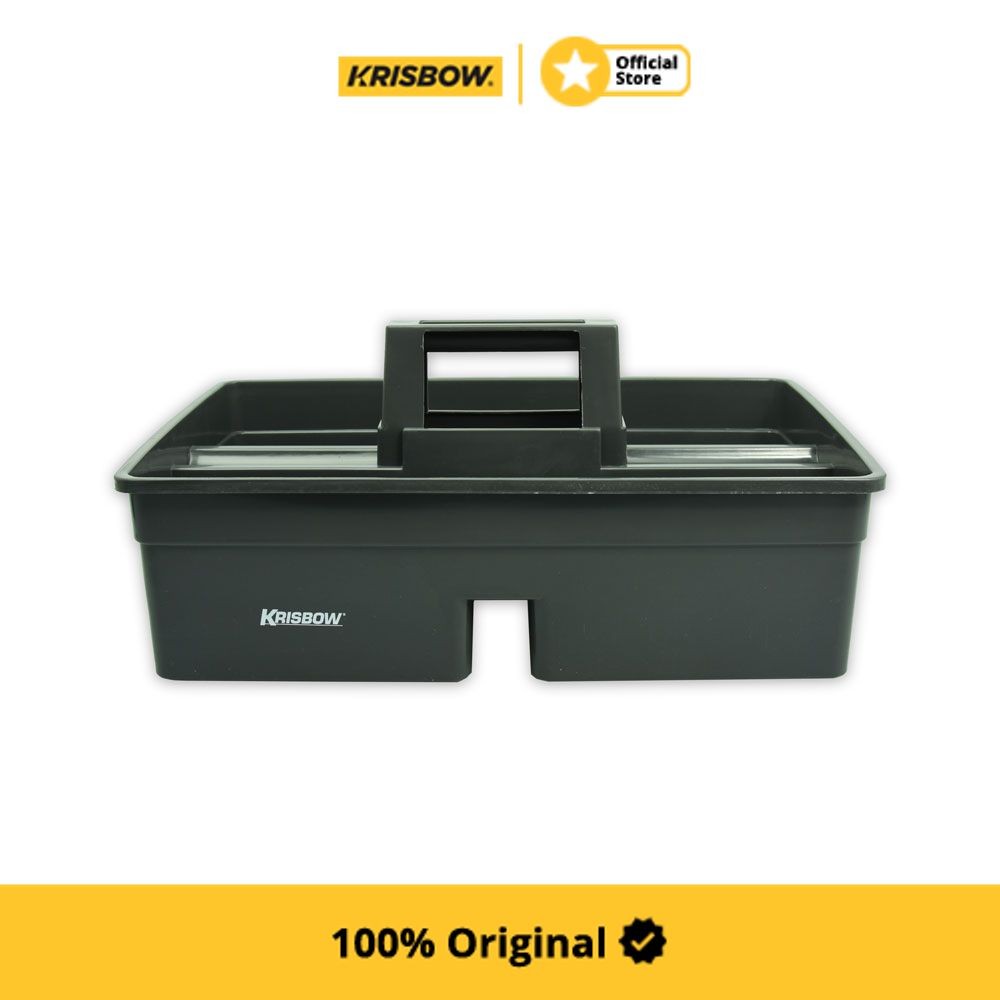 Jual Krisbow Plastic Tool Carrier Wadah 38x33x17.5 cm - Abu Abu ...