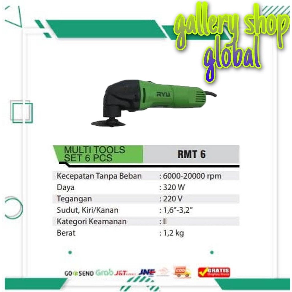 Jual TEKIRO RYU MESIN Multi Cutter Set 6pcs RMT 6- Multi Oskilasi Tools ...