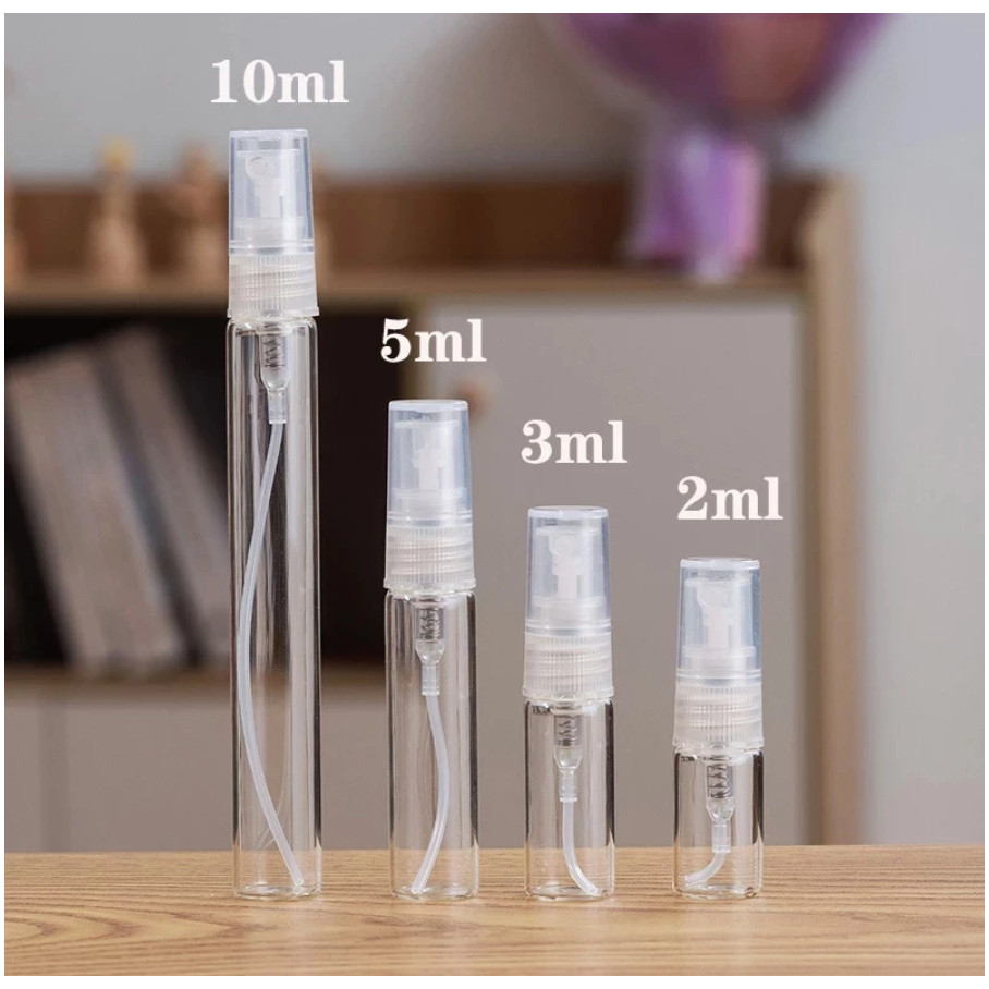 Jual Botol Spray Mini Kaca Travel Parfum 2ml 3ml 5ml 10ml Bening ...