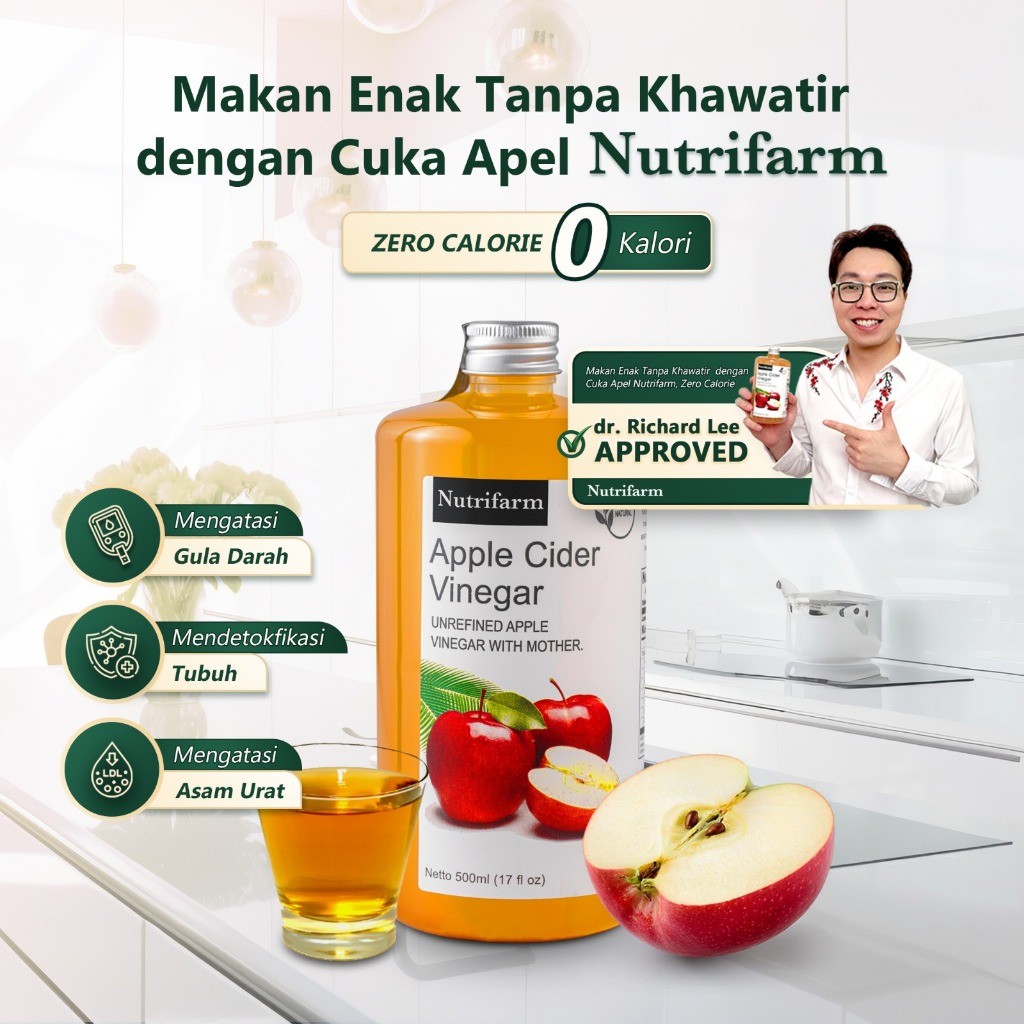 Jual CUKA APEL ORIGINAL ORGANIK 500 ML/ APPLE CIDER VINEGAR ORGANIC ...