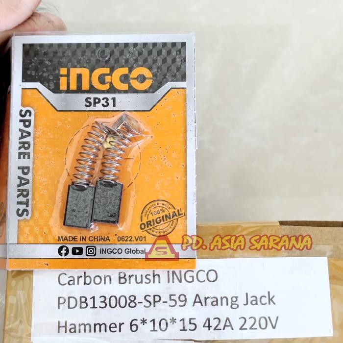 Jual Carbon Brush INGCO PDB13008-SP-59 Arang Mesin Jack Hammer Bobok ...