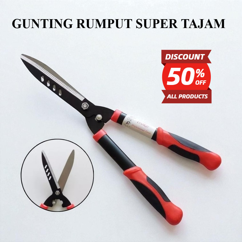 Jual Gunting Rumput Super Tajam 55cm Gagang Karet Pemotong Gunting ...
