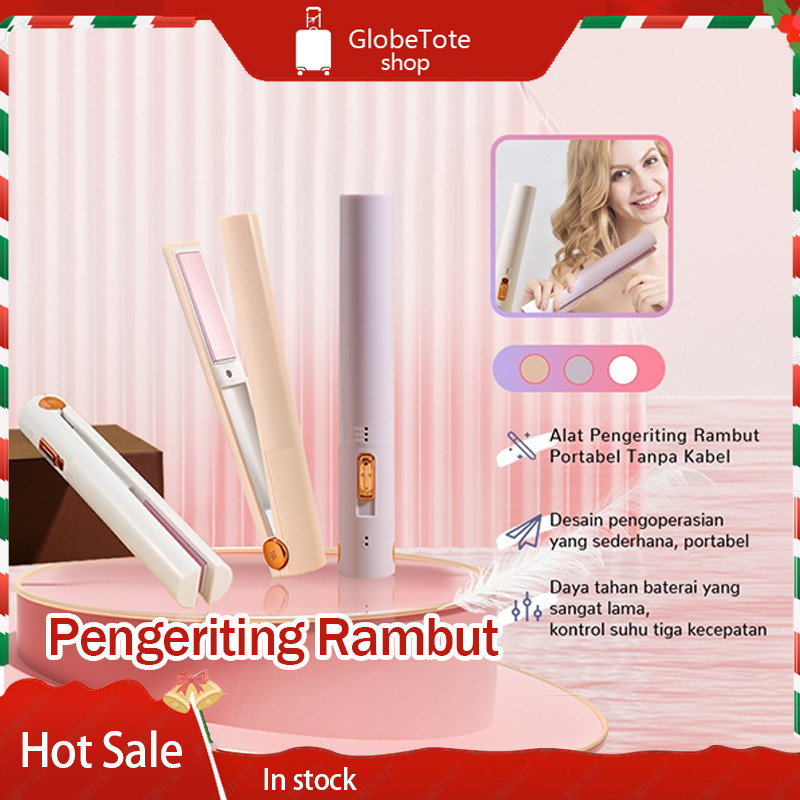 Jual Tongkat Pengeriting/2-In-1 Portabel Perjalanan Ion Negatif Belat ...