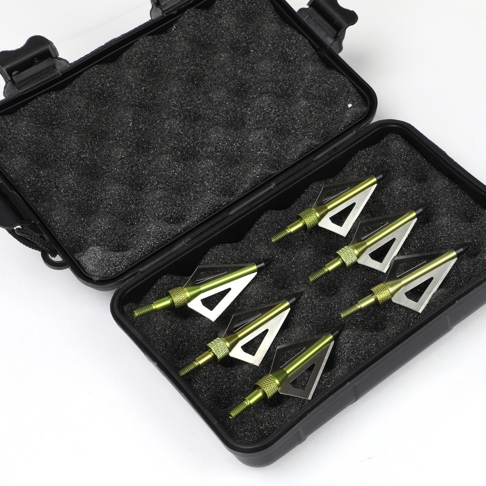 Archery Hunting Broad Heads 100Grain 3 Blade Broad Screw Tips Arrow Heads With B