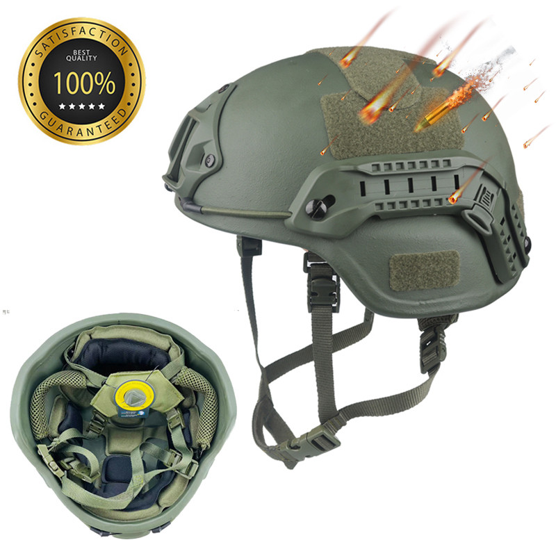 Casque Tactique UHMWPE Taille M - Pour Airsoft, Paintball, Militaire, Certification CE, Couleur Désert