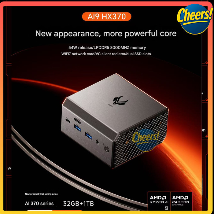 Jual AOOSTAR Mini PC GT37 AMD Ryzen AI 9 HX 370, 32GB LPDDR5X (8000MHz ...