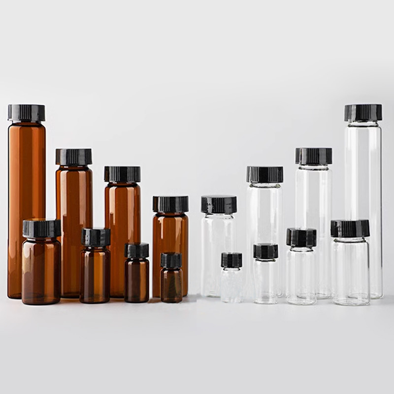 Jual Botol Sampel Kromatografi Kaca Amber 20ml Vial Kaca Lab Kimia ...
