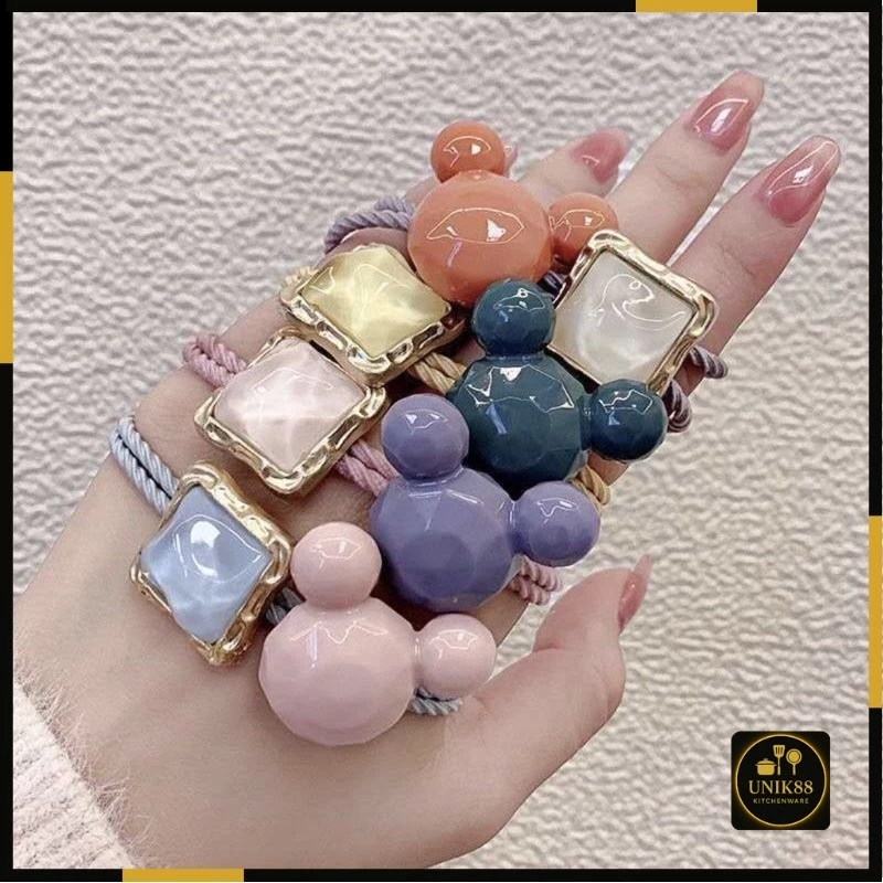 [UNIK88] Karet Ikat RAmbut Wanita Bentuk Mikey TB106 | AutoStock