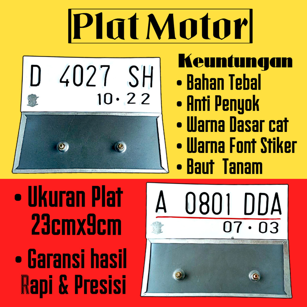 Jual plat motor custom baut tanam plat motor 1 pcs | Shopee Indonesia