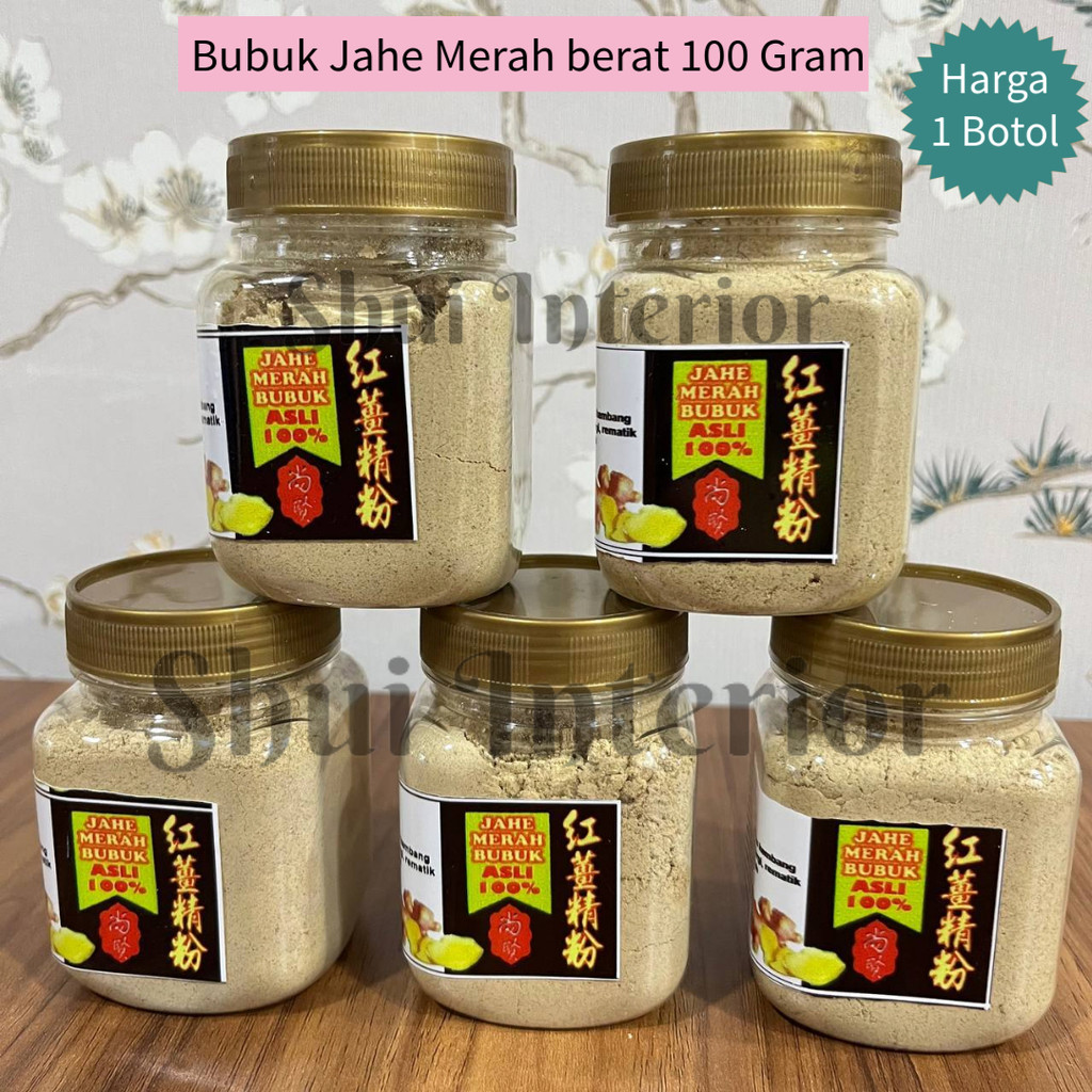 Jual Jahe Merah Bubuk 100 Gram / Bubuk Jahe Merah Original 100% ...