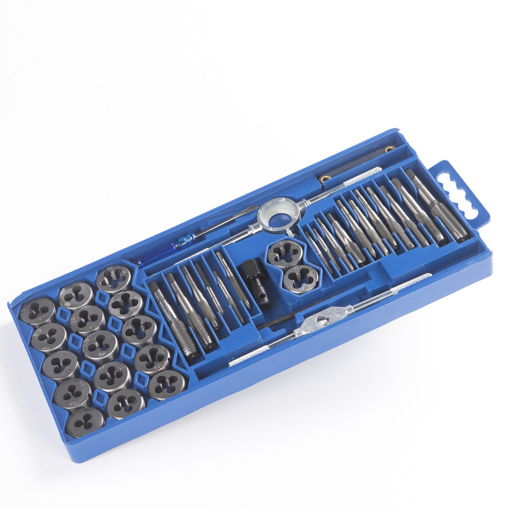 Jual 40pcs Metric Tap and Die Set Metric Standard Coarse External and ...