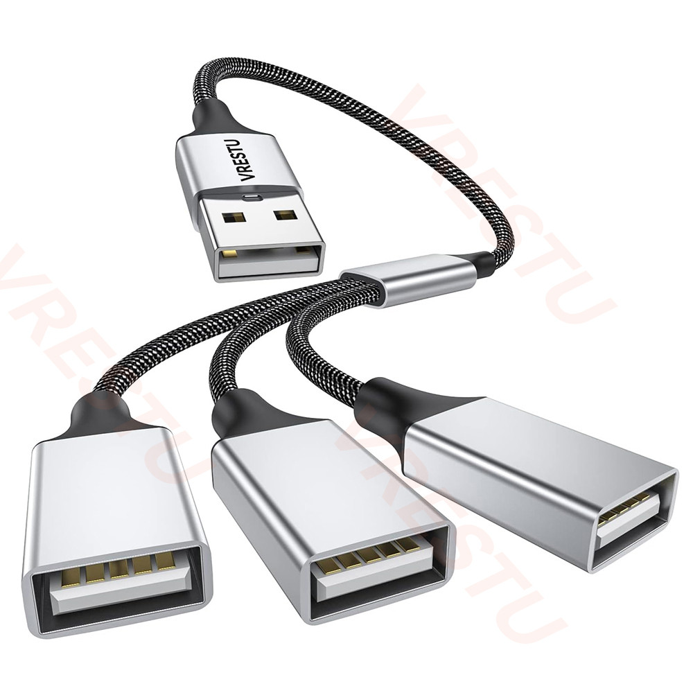 Jual USB Splitter Adapter Cable 1 in2 Out 3 4 Port OTG Convertor USB