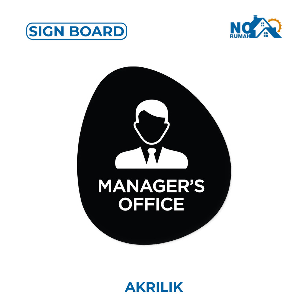 Jual Manager's Office Signage Board Akrilik Tempel Dinding Papan ...