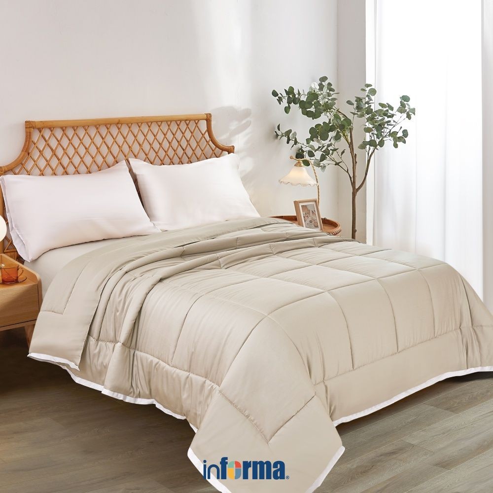 Jual Informa Bed Cover Bambu Putih Ivory King Queen Single 260X230 ...