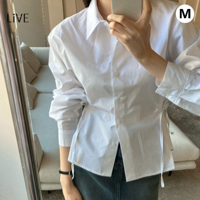 Jual ALIVEF - Kemeja Bertali Retraksi Pinggang Kemeja Temperamen Wanita ...