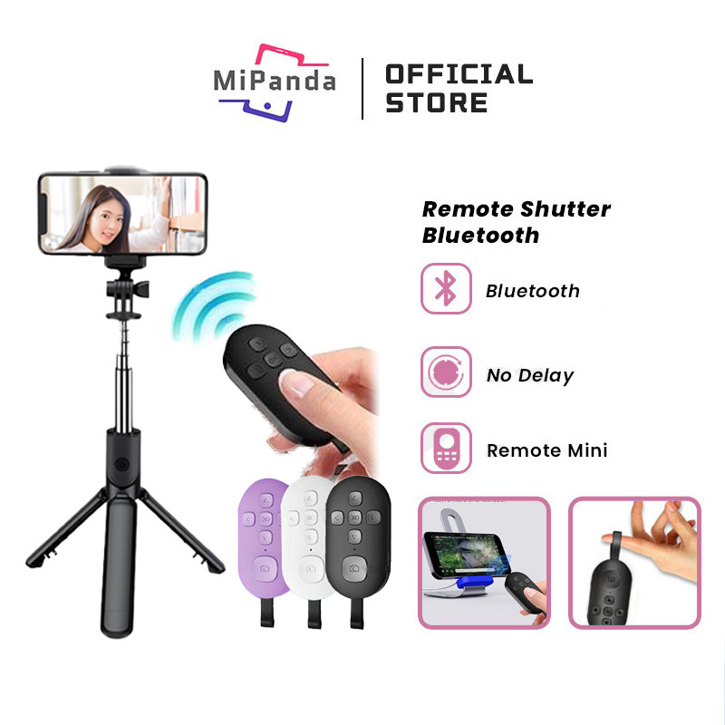 Jual MiPanda Tomsis Bluetooth Remote Shutter Kamera HP Tombol Selfie ...