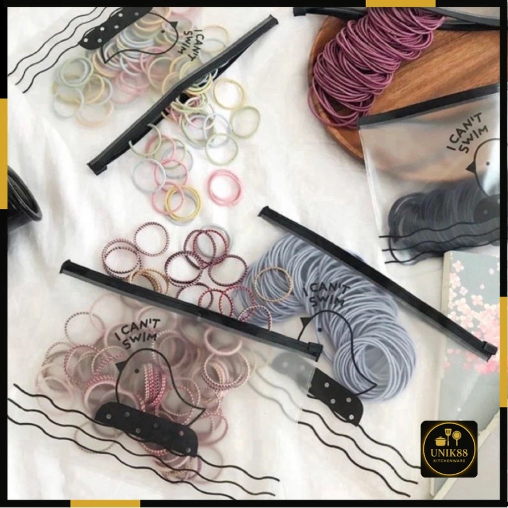 [UNIK88] Karet Ikat Rambut Polos (BESAR) Elastis Korea Style Hairband Korea Jepit Rambut 100pcs | AutoStock