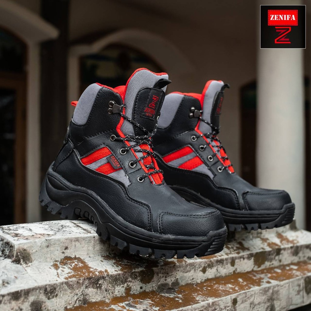 Jual Sepatu Safety Pria Ujung Besi Outdoor Trekking Hiking Riding ...