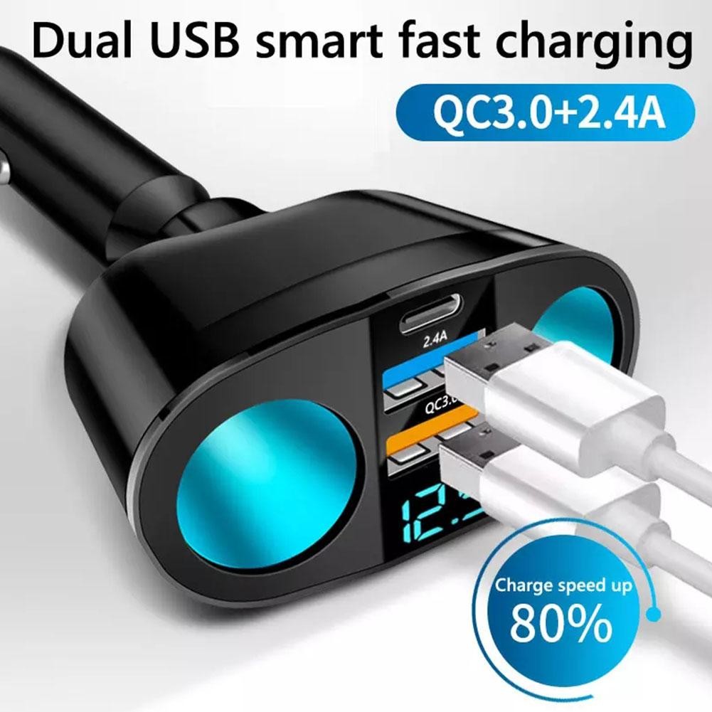 Jual USB Car Charger Cigarette Lighter Quick Charge 3.0 22.5W - M7 ...