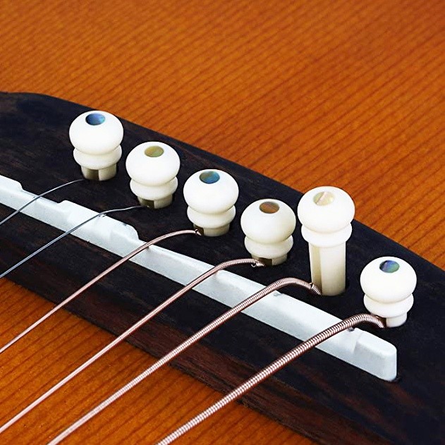 Jual Pin Bridge Tulang Sapi Gitar Akustik (6 PCS) Folk Guitar Cow Bone ...