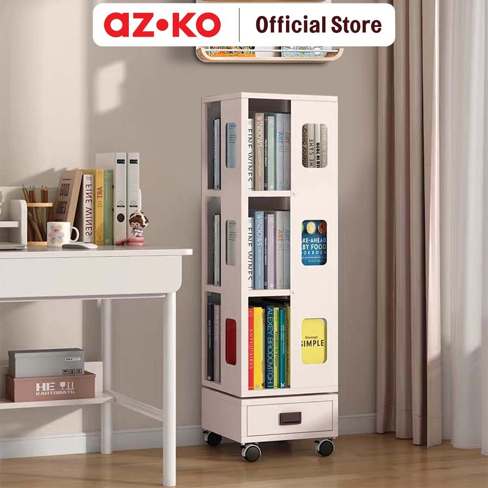 Jual AZKO Stora Rooney Rak Buku 3 Tingkat Dengan Laci Bookshelf Books ...