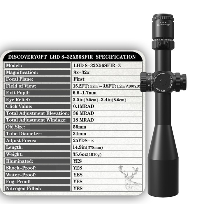 Jual Teleskop Discovery LHD 8-32X56SFIR FFP Zero Stop Telescope ...