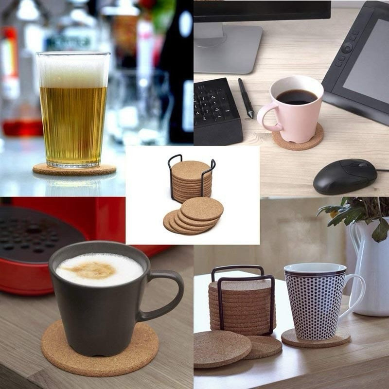 Jual TI Cork Coaster Diameter 10 Cm Tebal 3mm Tatakan Alas Gelas Gabus ...
