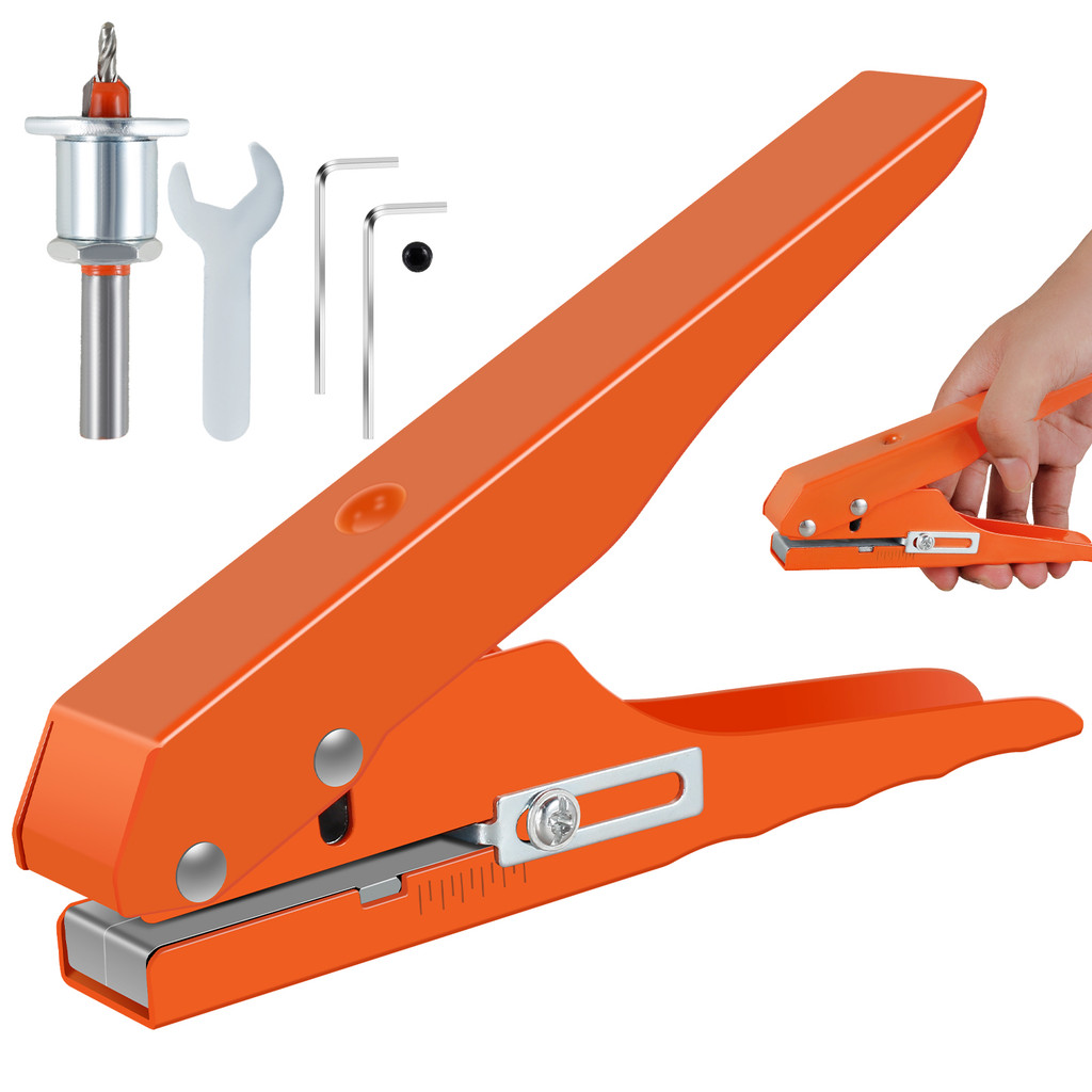 Hole Punch Pliers 5/16\" Adjustable Depth Screw Cover Single Circle Hole Punch