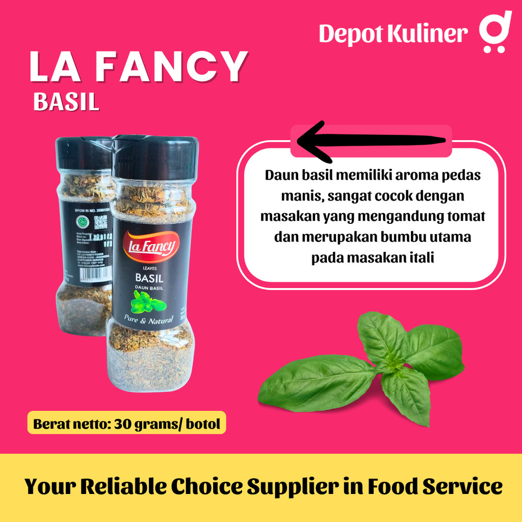 Jual La Fancy Foods Daun Basil 100% Murni 30g | Shopee Indonesia