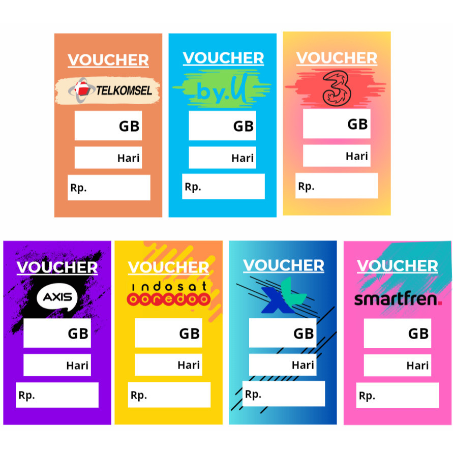 Jual Label Harga Konter Voucher, Display Harga Etalase Konter | Shopee ...