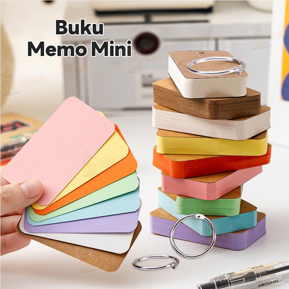 Jual Edden Memopad Memo Notebook Ring Flash Card 50/100 Lembar | Shopee ...