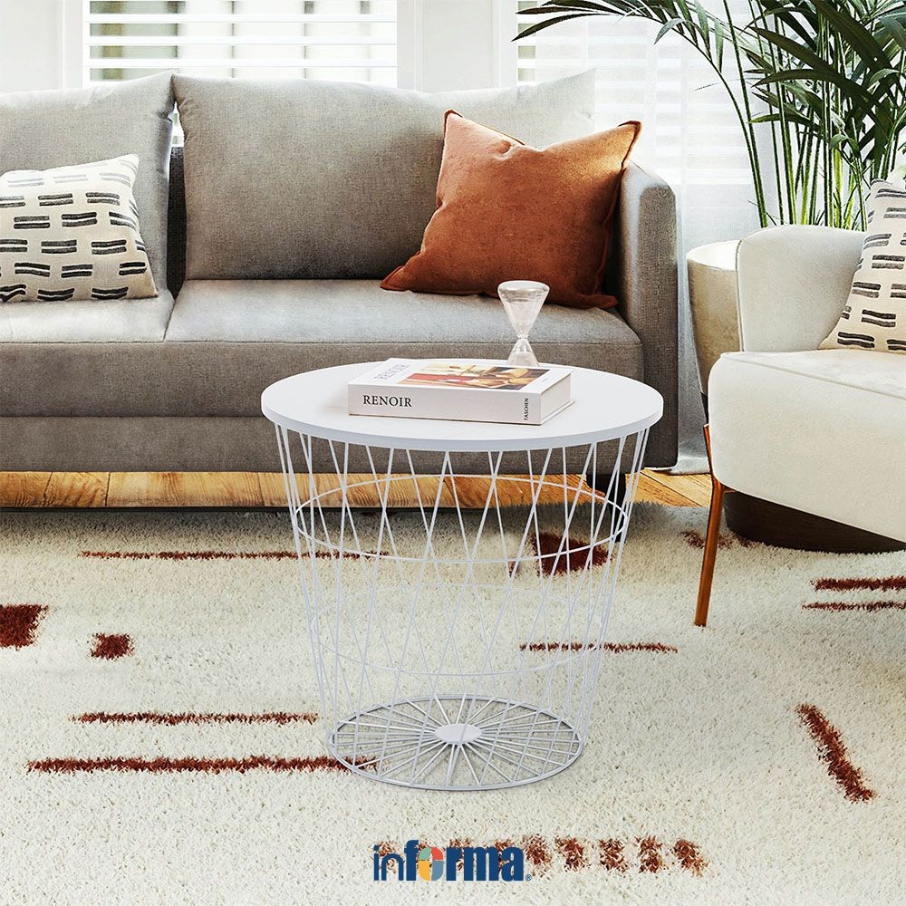 Jual Informa Troy Meja Tamu Dengan Penyimpanan - Putih Coffee Table ...