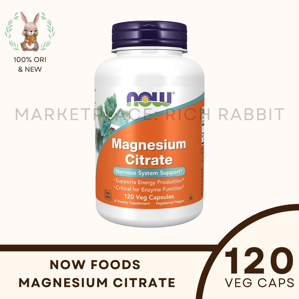 Jual Now Foods Magnesium Citrate Nervous System Sistem Saraf Rich ...