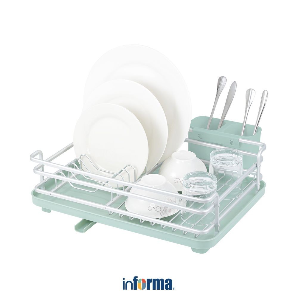 Jual Informa Viggo Rak Piring - Hijau Dish Rack Tempat Peralatan Makan ...