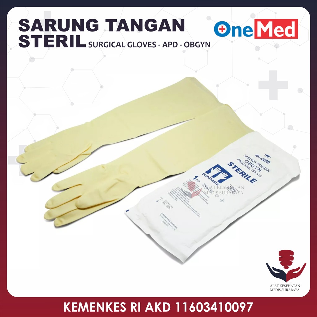 Jual Onemed Sarung Tangan Latex Obgyn Sterile Ginekologi Glove ...
