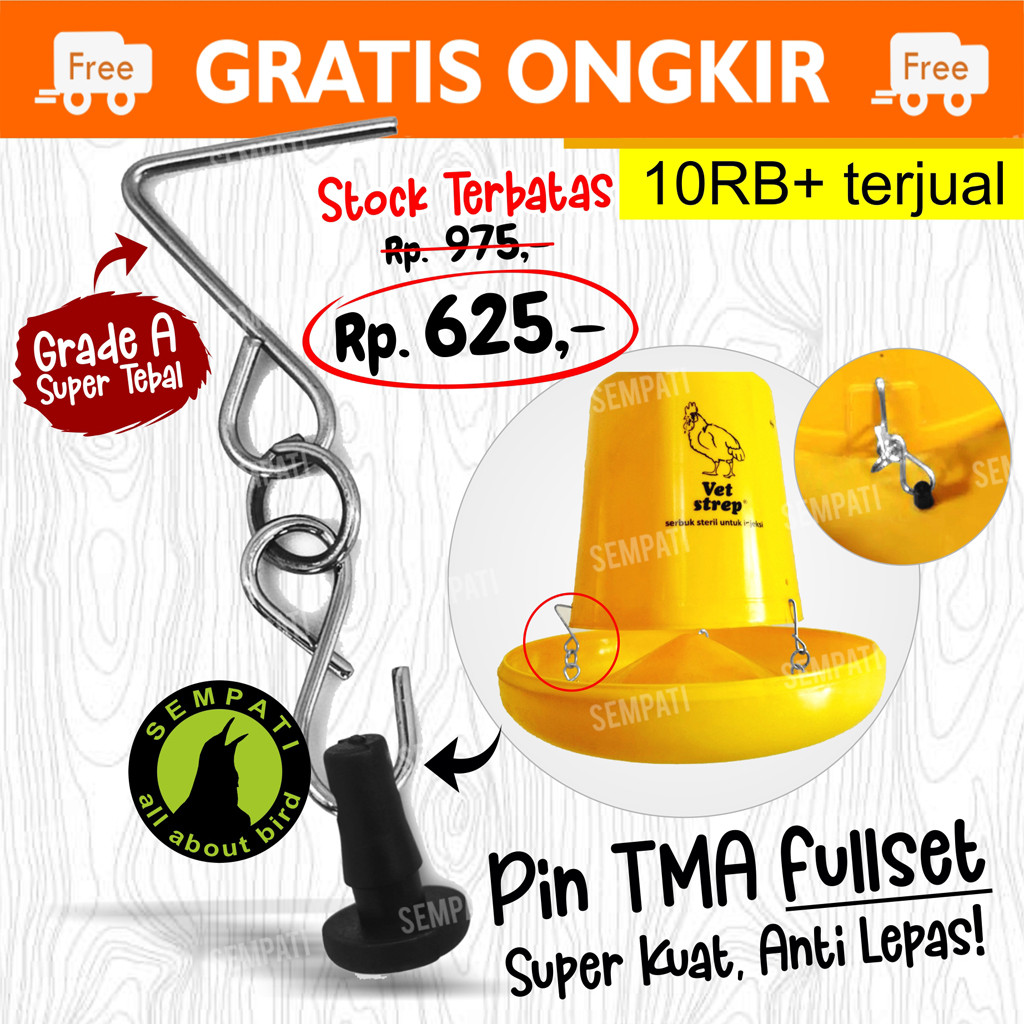 Jual SEMPATI Rantai Kawat Pengait Tempat Pakan Ayam Ternak Cantolan ...