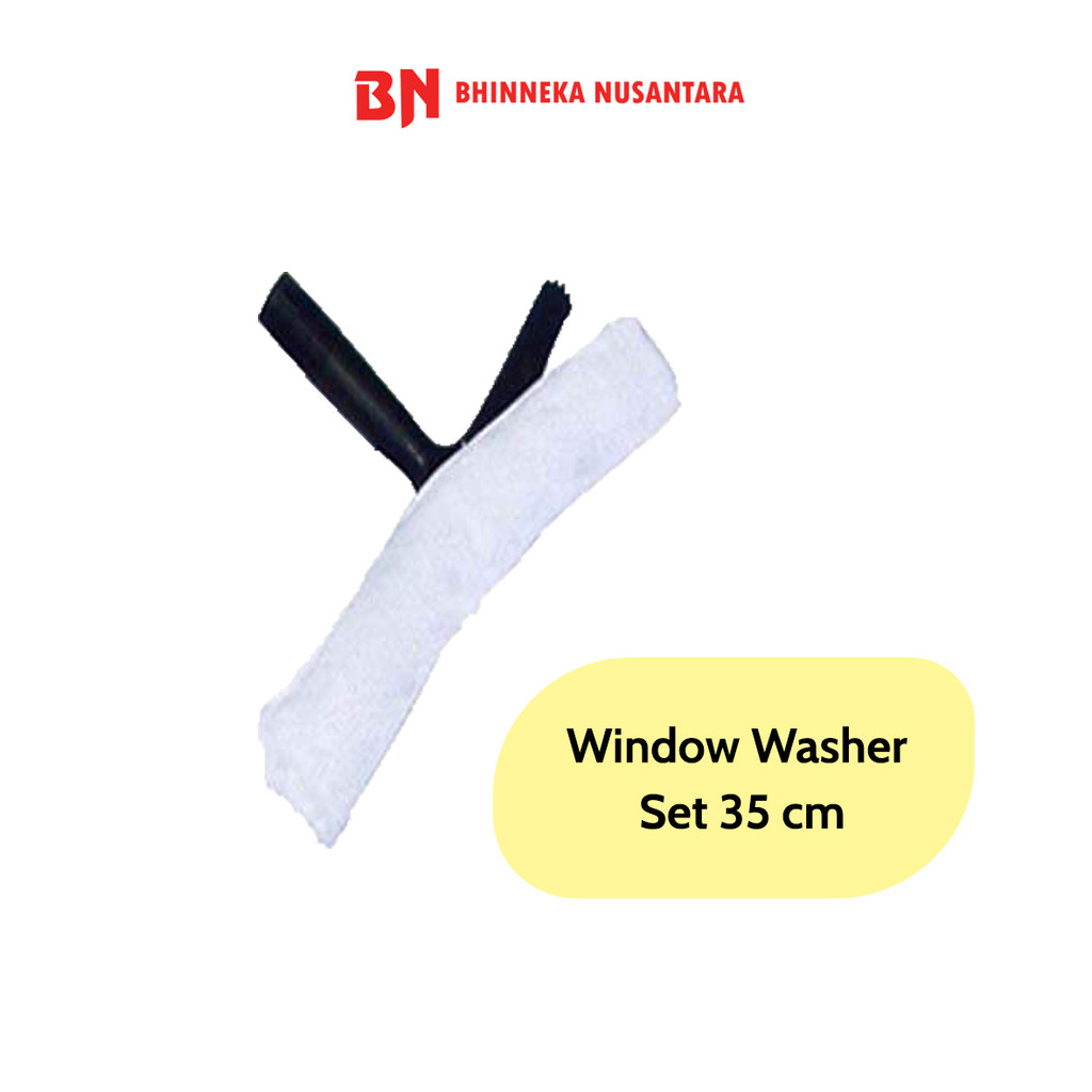 Jual Window Washer Set / Pembersih Kaca Kain Putih 35 cm | Shopee Indonesia