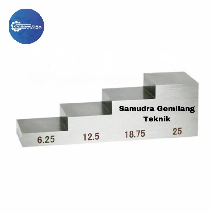 Jual Thickness Test Block 6.25-25mm Calibration Ultrasonic 4 Step Set ...