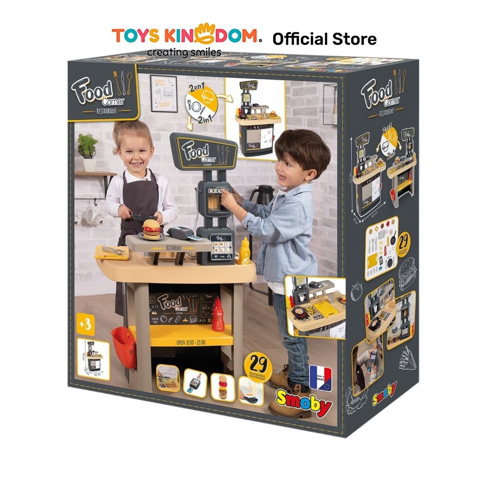 Jual Toys Kingdom Smoby Playset Food Corner Restaurant 7/310910 Toys ...