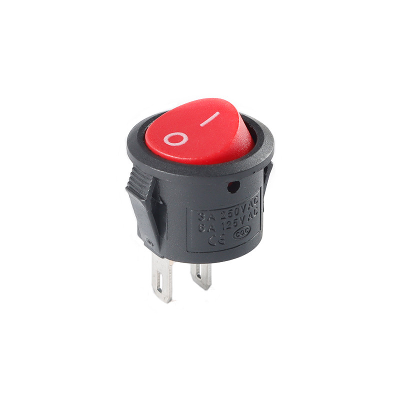 Jual Saklar 2pin Bundar SPST Snap-in Switch ON Off 2 pin bundar Round ...