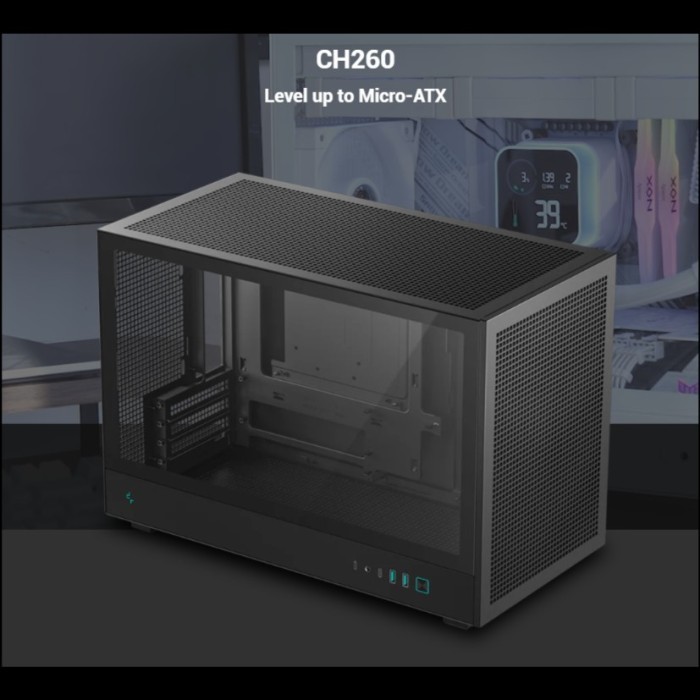 Jual DeepCool CH260 / CH-260 - Micro ATX PC Case - Black | Shopee Indonesia