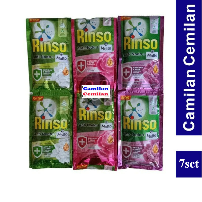 Jual Rinso Cair Jumbo Kemasan 1000 Renceng isi 7 sct x 40 ml | Shopee ...