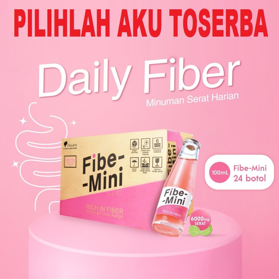 Jual FIBE MINI 100 ml - ( Harga 1 Dus isi 24 Botol ) - TERMASUK BUBBLE ...